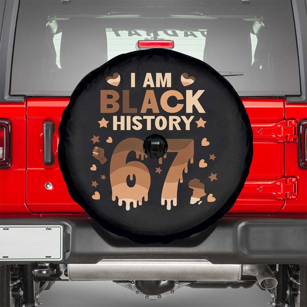Funny Melanin Six Seven Meme Spare Tire Cover African American Gift TS12 Black Print Your Wear