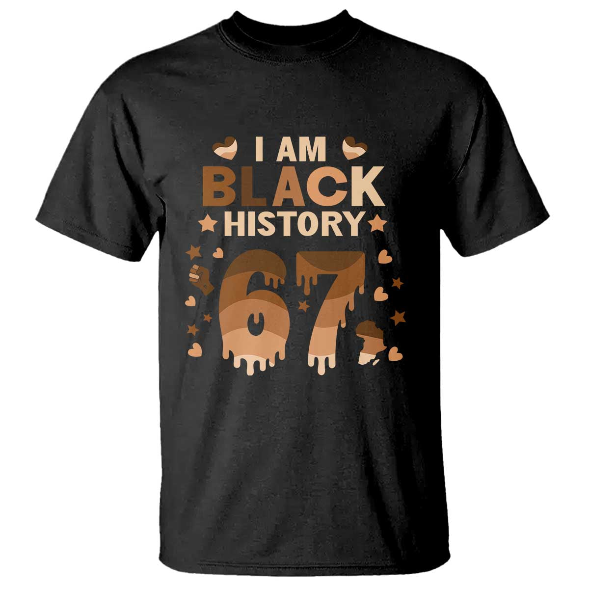 Funny Melanin Six Seven Meme T Shirt African American Gift TS12 Black Print Your Wear