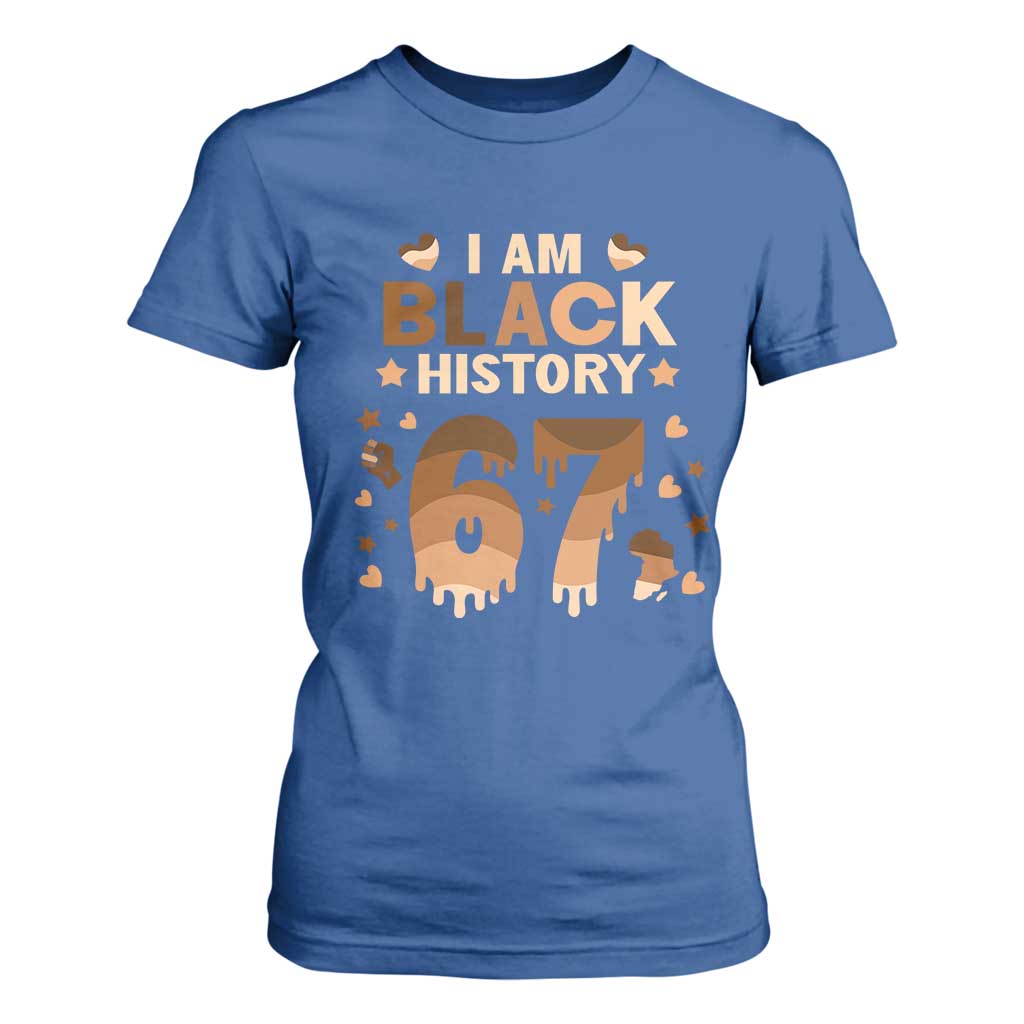 Funny Melanin Six Seven Meme T Shirt For Women African American Gift TS12 Royal Blue Print Your Wear