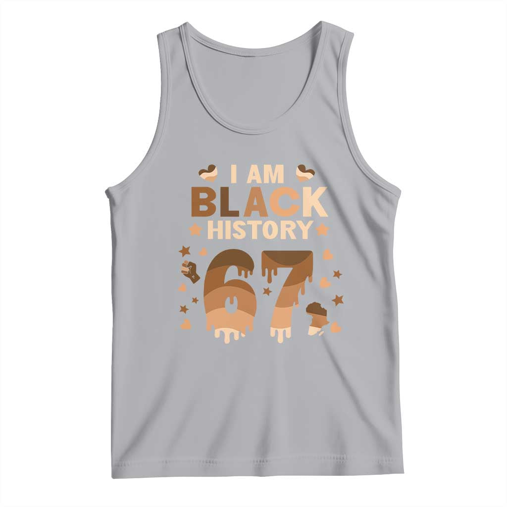 Funny Melanin Six Seven Meme Tank Top African American Gift TS12 Athletic Heather Print Your Wear