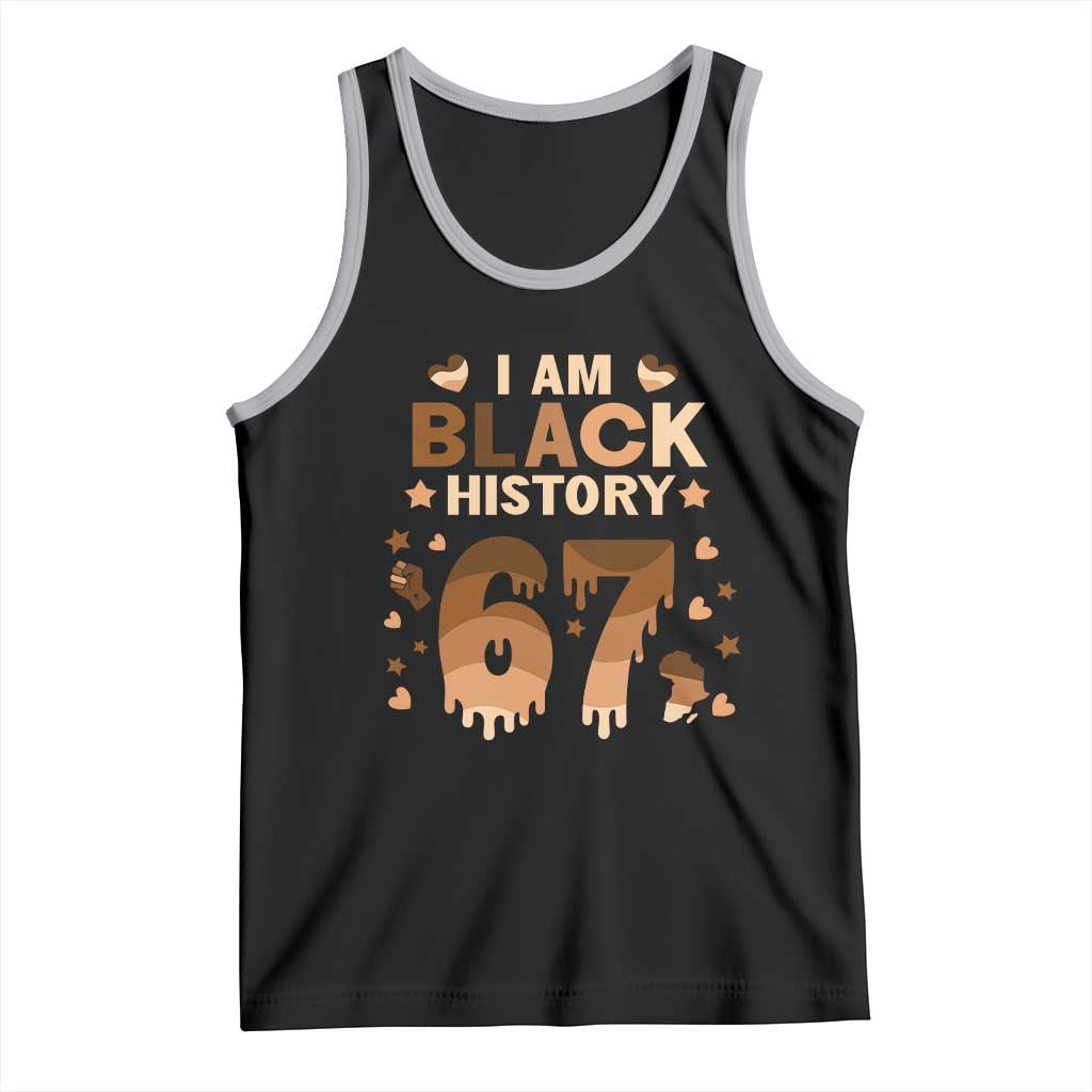 Funny Melanin Six Seven Meme Tank Top African American Gift TS12 Black Athletic Heather Print Your Wear