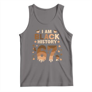 Funny Melanin Six Seven Meme Tank Top African American Gift TS12 Deep Heather Print Your Wear