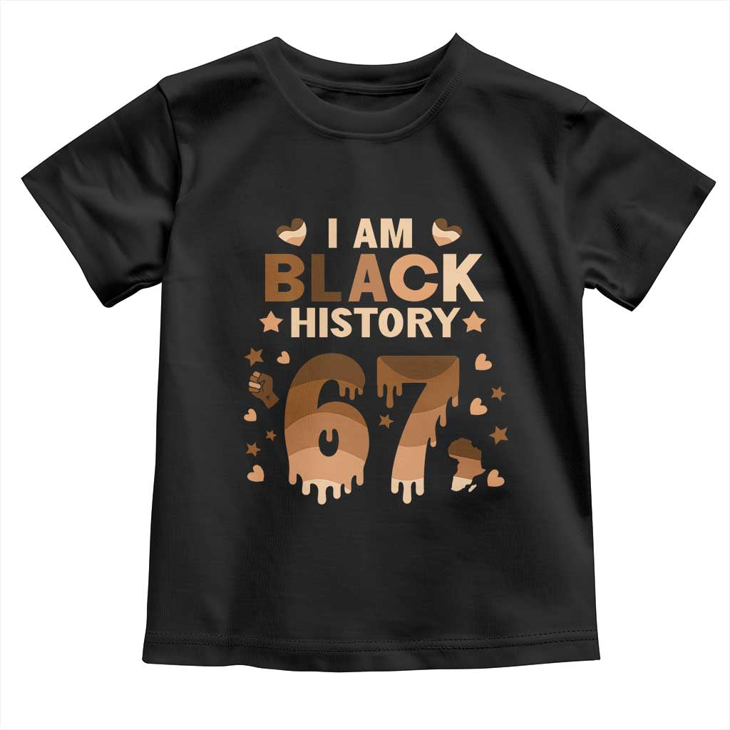 Funny Melanin Six Seven Meme Toddler T Shirt African American Gift TS12 Black Print Your Wear