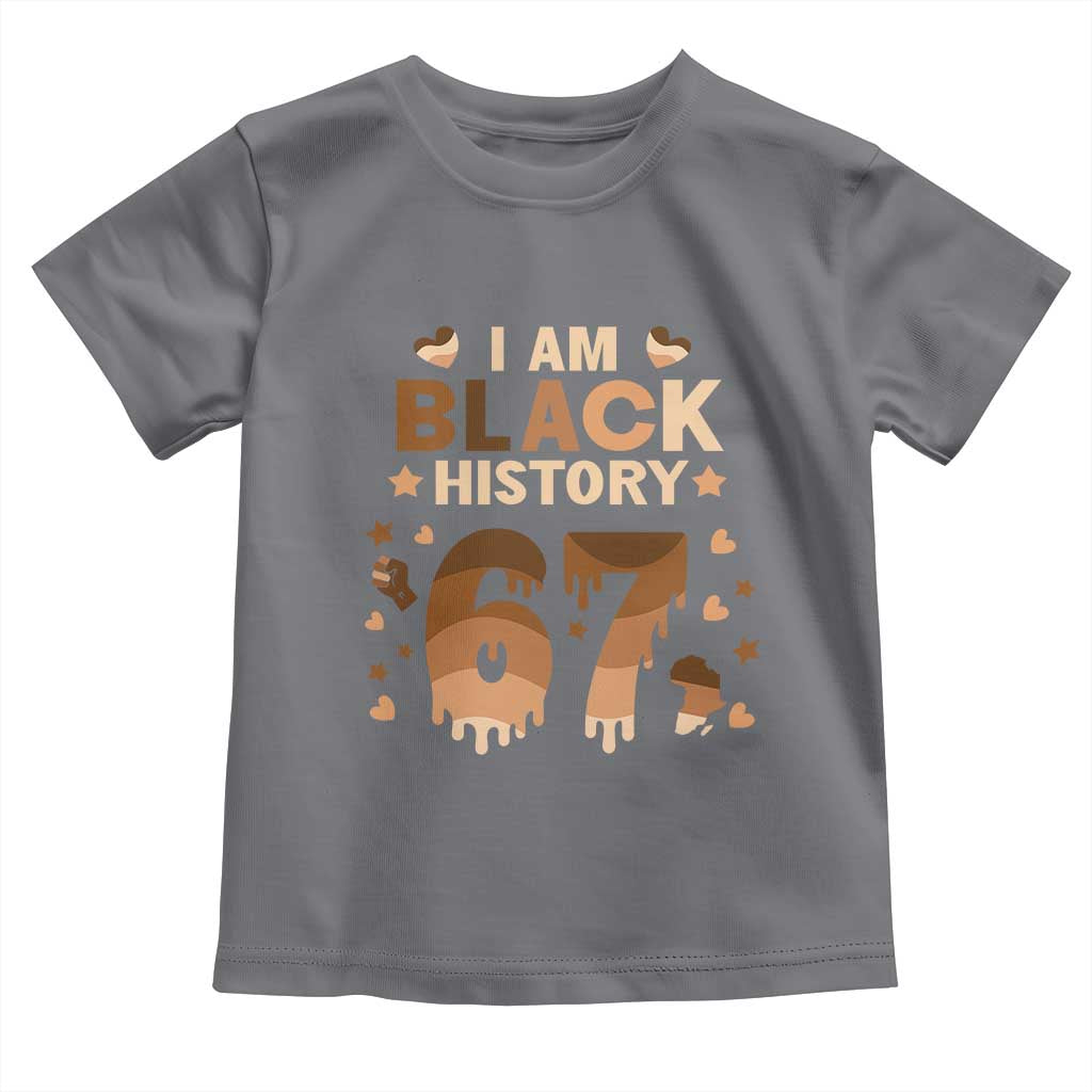 Funny Melanin Six Seven Meme Toddler T Shirt African American Gift TS12 Charcoal Print Your Wear