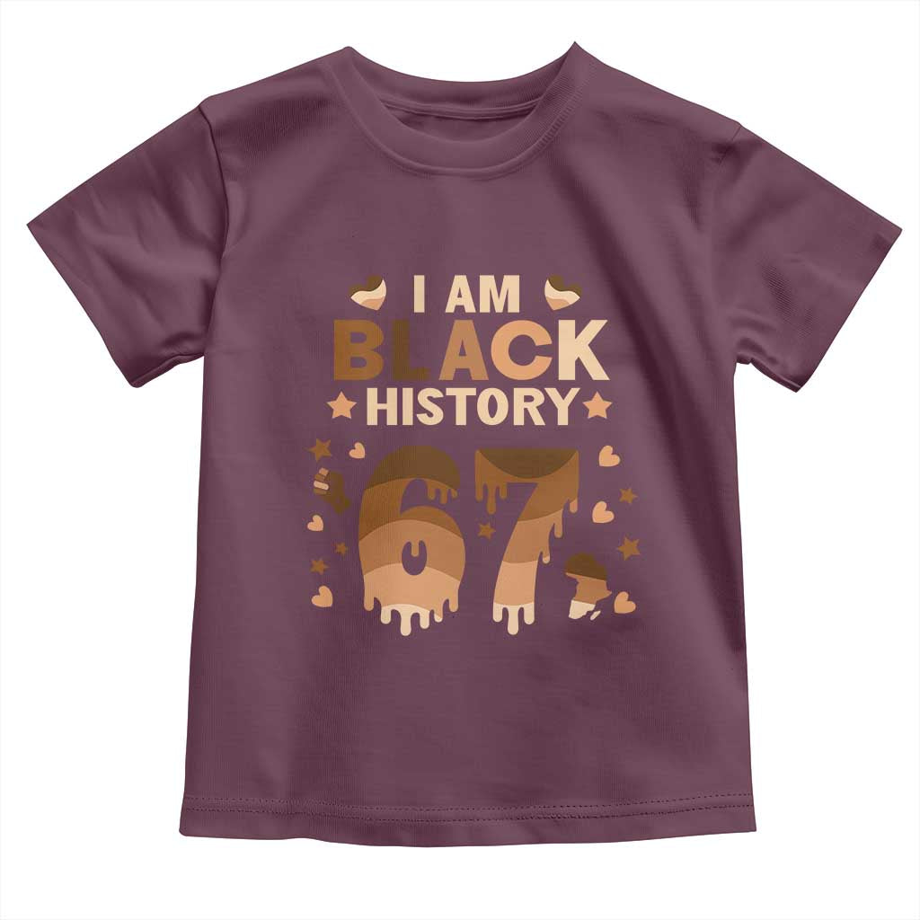 Funny Melanin Six Seven Meme Toddler T Shirt African American Gift TS12 Maroon Print Your Wear