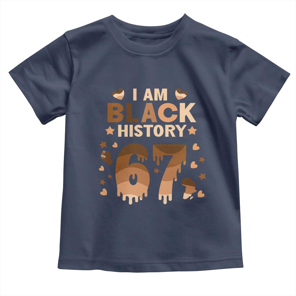 Funny Melanin Six Seven Meme Toddler T Shirt African American Gift TS12 Navy Print Your Wear