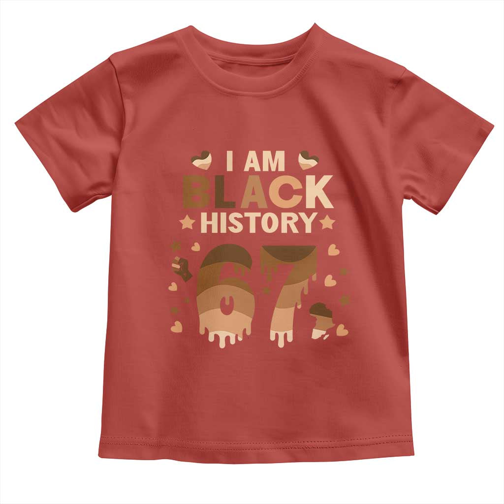 Funny Melanin Six Seven Meme Toddler T Shirt African American Gift TS12 Red Print Your Wear
