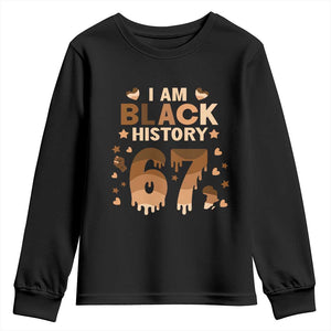 Funny Melanin Six Seven Meme Youth Sweatshirt African American Gift TS12 Black Print Your Wear