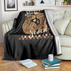 Funny African American Melanin Gift Throw Blanket Six Seven Meme TS12 Print Your Wear