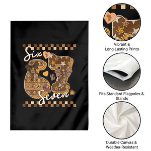 Funny African American Melanin Gift Garden Flag Six Seven Meme TS12 Print Your Wear