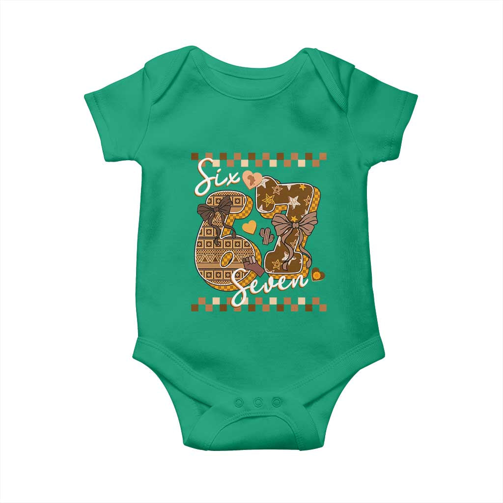 Funny African American Melanin Gift Baby Onesie Six Seven Meme TS12 Irish Green Print Your Wear