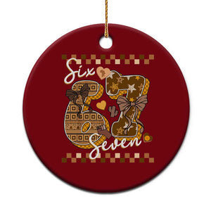 Funny African American Melanin Gift Ceramic Ornament Six Seven Meme TS12 1pc Red Print Your Wear