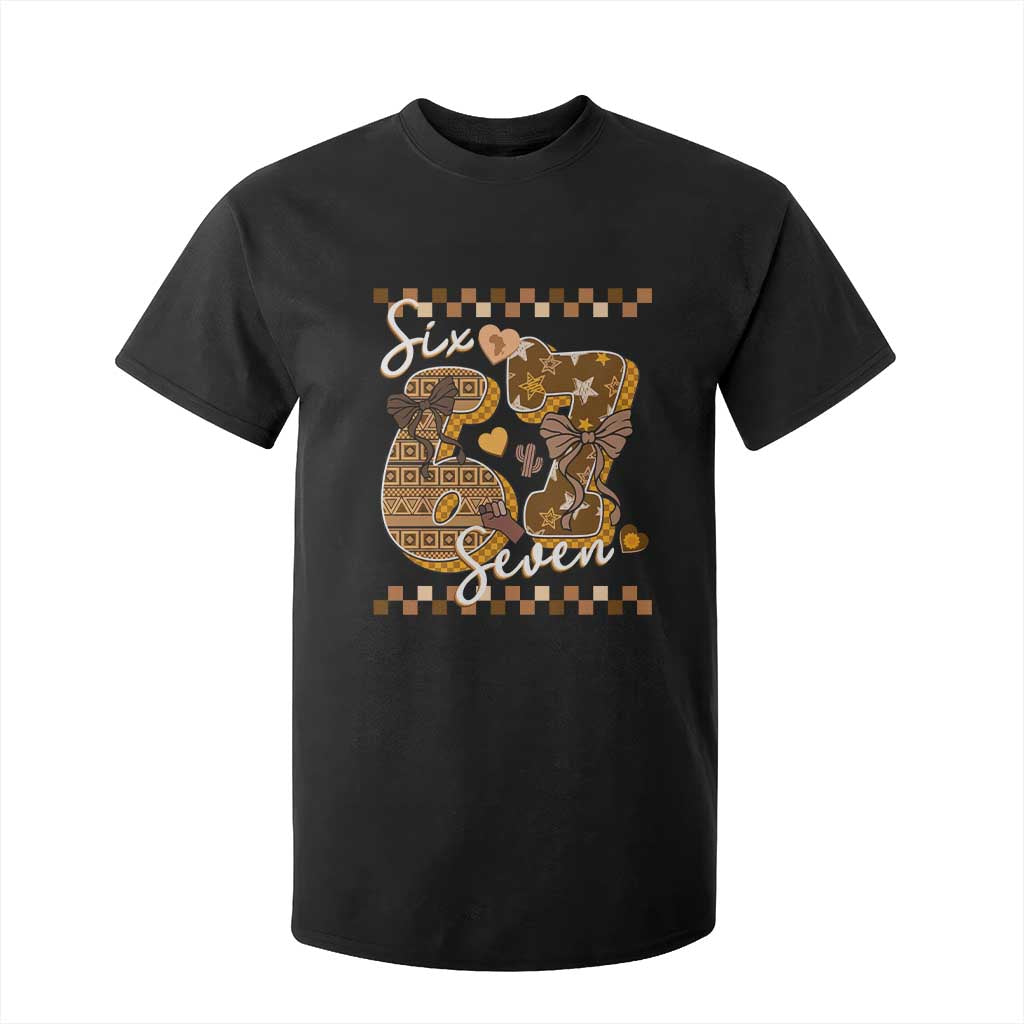 Funny African American Melanin Gift T Shirt For Kid Six Seven Meme TS12 Black Print Your Wear