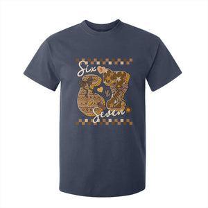 Funny African American Melanin Gift T Shirt For Kid Six Seven Meme TS12 Navy Print Your Wear