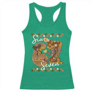 Funny African American Melanin Gift Racerback Tank Top Six Seven Meme TS12 Irish Green Print Your Wear