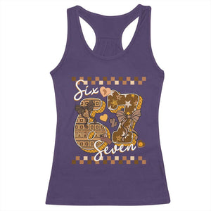 Funny African American Melanin Gift Racerback Tank Top Six Seven Meme TS12 Purple Print Your Wear