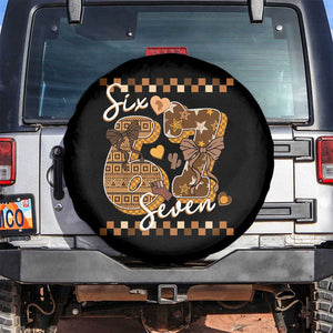 Funny African American Melanin Gift Spare Tire Cover Six Seven Meme TS12 No hole Black Print Your Wear