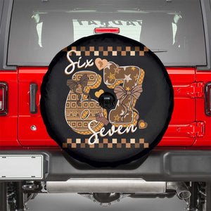 Funny African American Melanin Gift Spare Tire Cover Six Seven Meme TS12 Black Print Your Wear