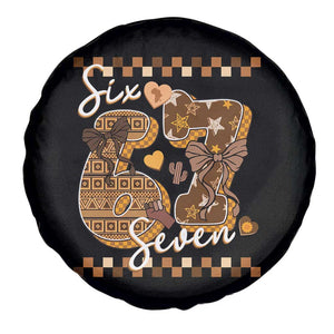 Funny African American Melanin Gift Spare Tire Cover Six Seven Meme TS12 Print Your Wear