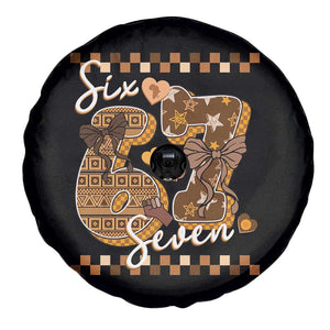 Funny African American Melanin Gift Spare Tire Cover Six Seven Meme TS12 Print Your Wear