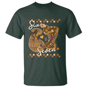 Funny African American Melanin Gift T Shirt Six Seven Meme TS12 Dark Forest Green Print Your Wear