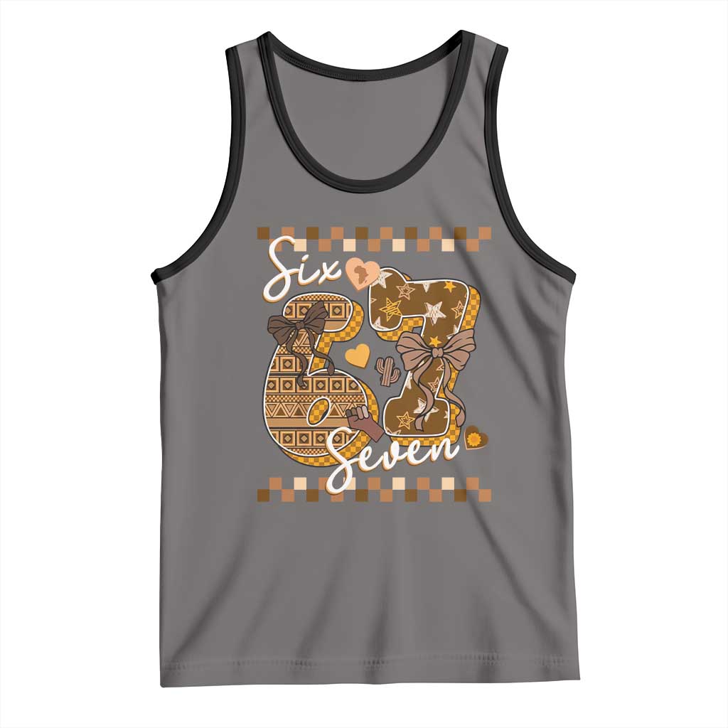 Funny African American Melanin Gift Tank Top Six Seven Meme TS12 Deep Heather Black Print Your Wear