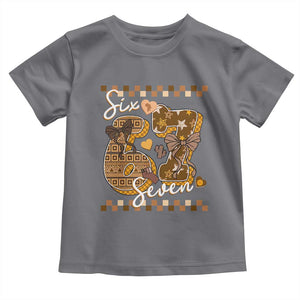 Funny African American Melanin Gift Toddler T Shirt Six Seven Meme TS12 Charcoal Print Your Wear