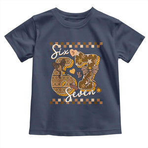 Funny African American Melanin Gift Toddler T Shirt Six Seven Meme TS12 Navy Print Your Wear