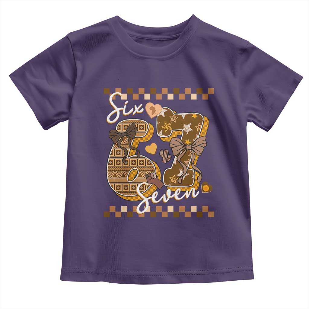 Funny African American Melanin Gift Toddler T Shirt Six Seven Meme TS12 Purple Print Your Wear