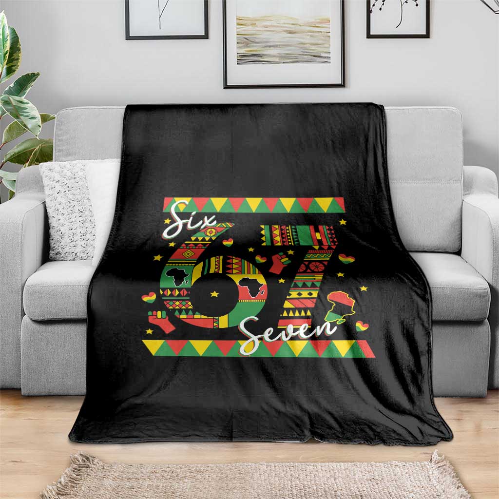 Funny Six Seven Meme Throw Blanket Pan African Culture Gift TS12 Print Your Wear