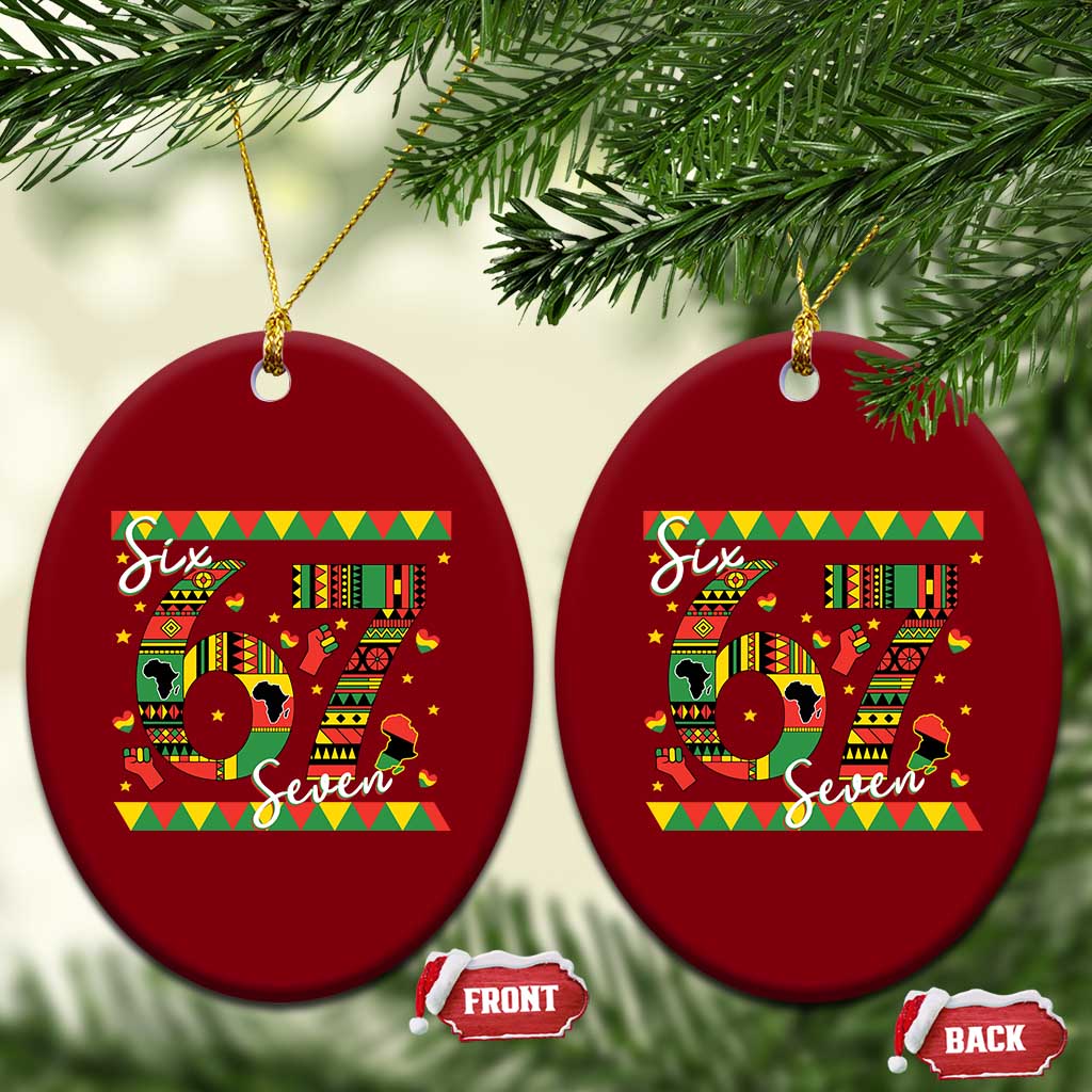 Funny Six Seven Meme Ceramic Ornament Pan African Culture Gift TS12 Print Your Wear