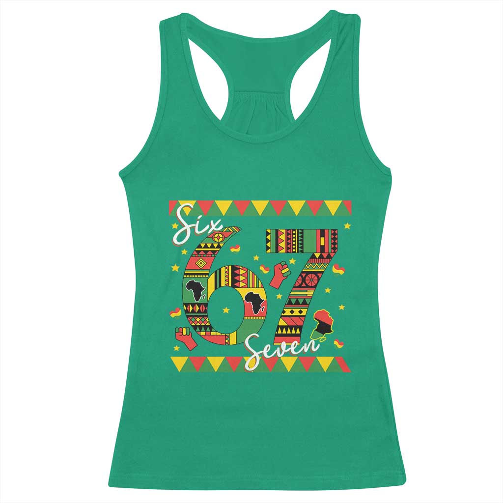 Funny Six Seven Meme Racerback Tank Top Pan African Culture Gift TS12 Irish Green Print Your Wear