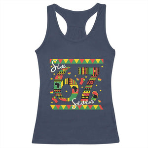 Funny Six Seven Meme Racerback Tank Top Pan African Culture Gift TS12 Navy Print Your Wear