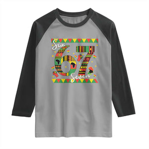 Funny Six Seven Meme Raglan Shirt Pan African Culture Gift TS12 Sport Gray Black Print Your Wear