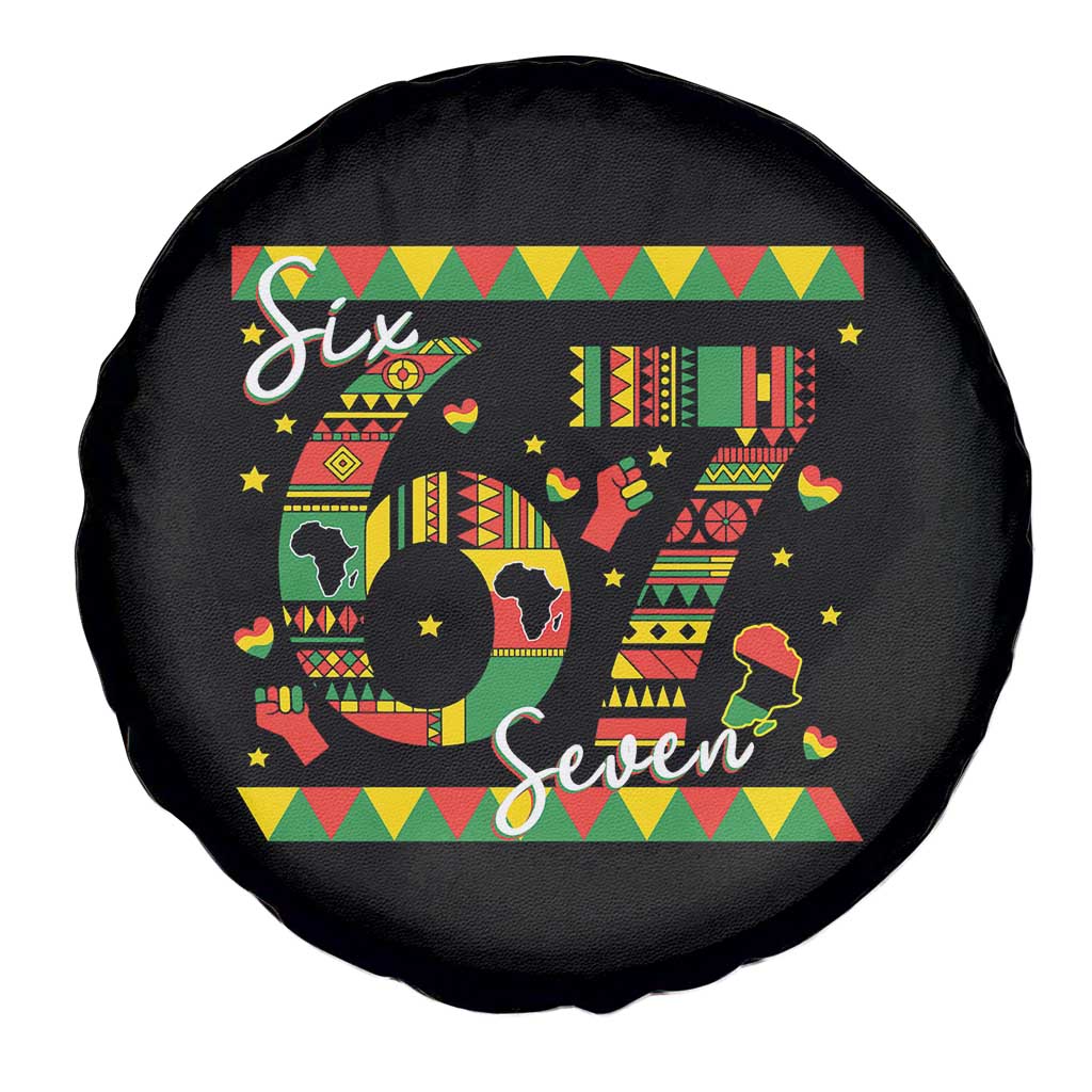 Funny Six Seven Meme Spare Tire Cover Pan African Culture Gift TS12 Print Your Wear