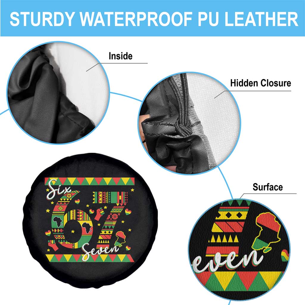Funny Six Seven Meme Spare Tire Cover Pan African Culture Gift TS12 Print Your Wear