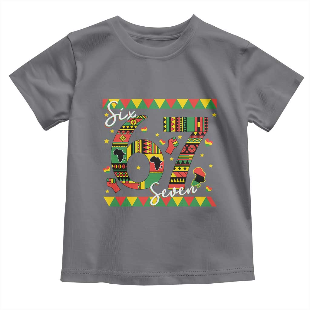 Funny Six Seven Meme Toddler T Shirt Pan African Culture Gift TS12 Charcoal Print Your Wear