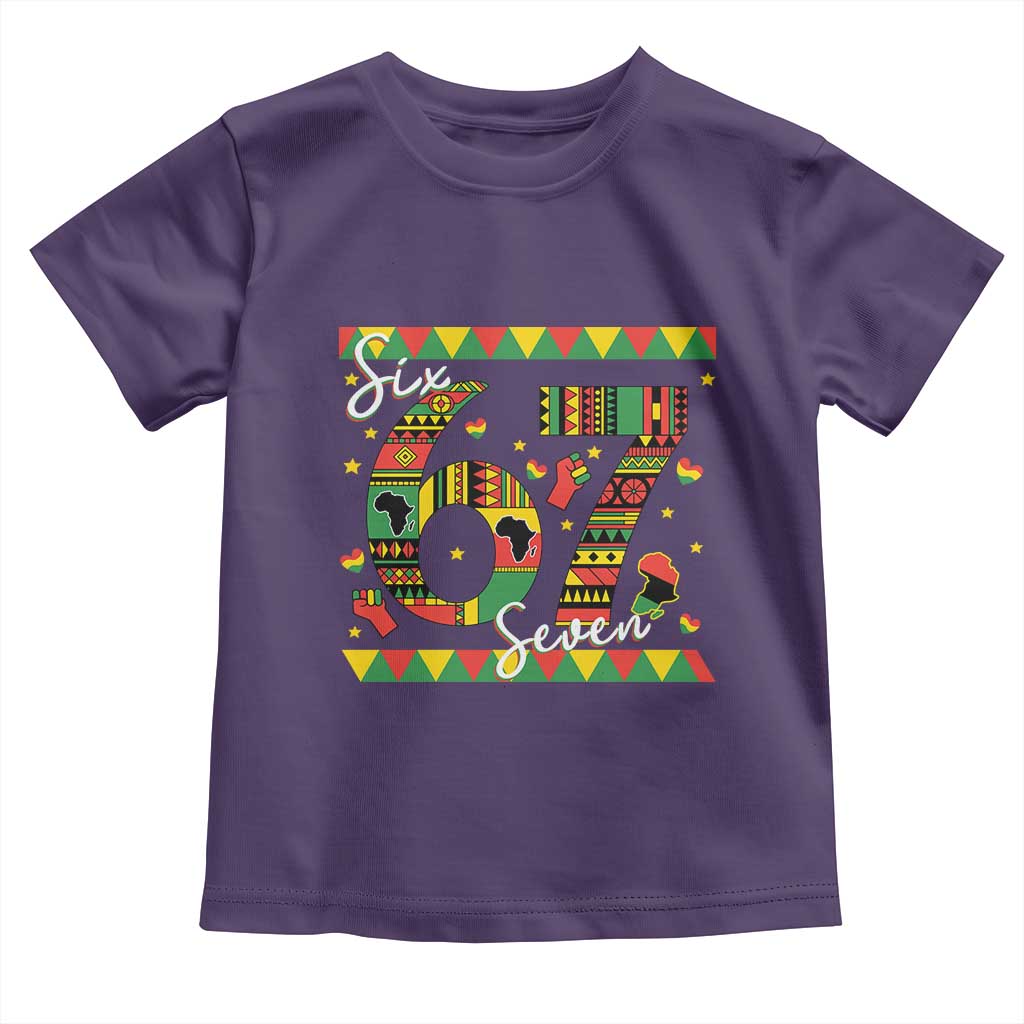 Funny Six Seven Meme Toddler T Shirt Pan African Culture Gift TS12 Purple Print Your Wear