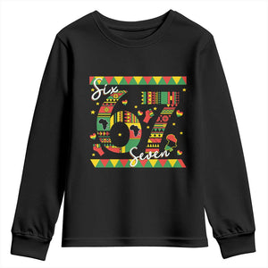 Funny Six Seven Meme Youth Sweatshirt Pan African Culture Gift TS12 Black Print Your Wear