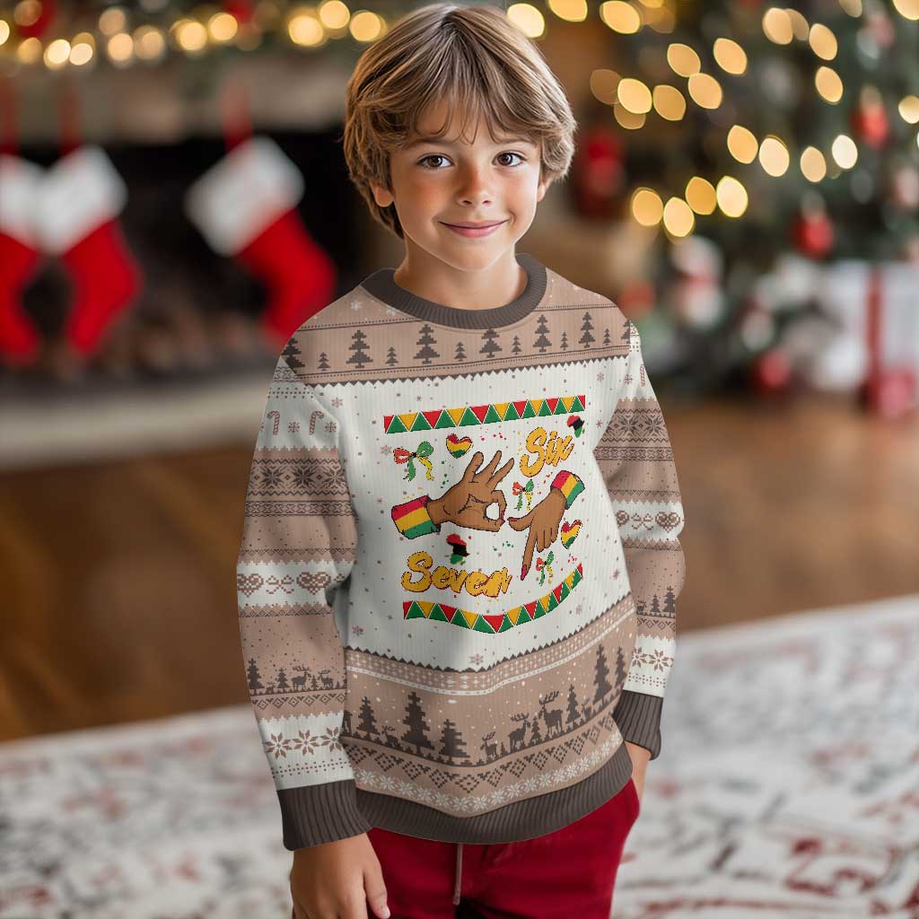 Funny 67 Meme Black History Month Ugly Christmas Sweater Gen Z Alpha Gift TS12 Mocha Mousse Print Your Wear