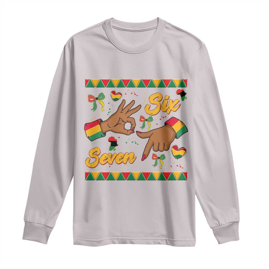 Funny 67 Meme Black History Month Long Sleeve Shirt Gen Z Alpha Gift TS12 Ice Gray Print Your Wear