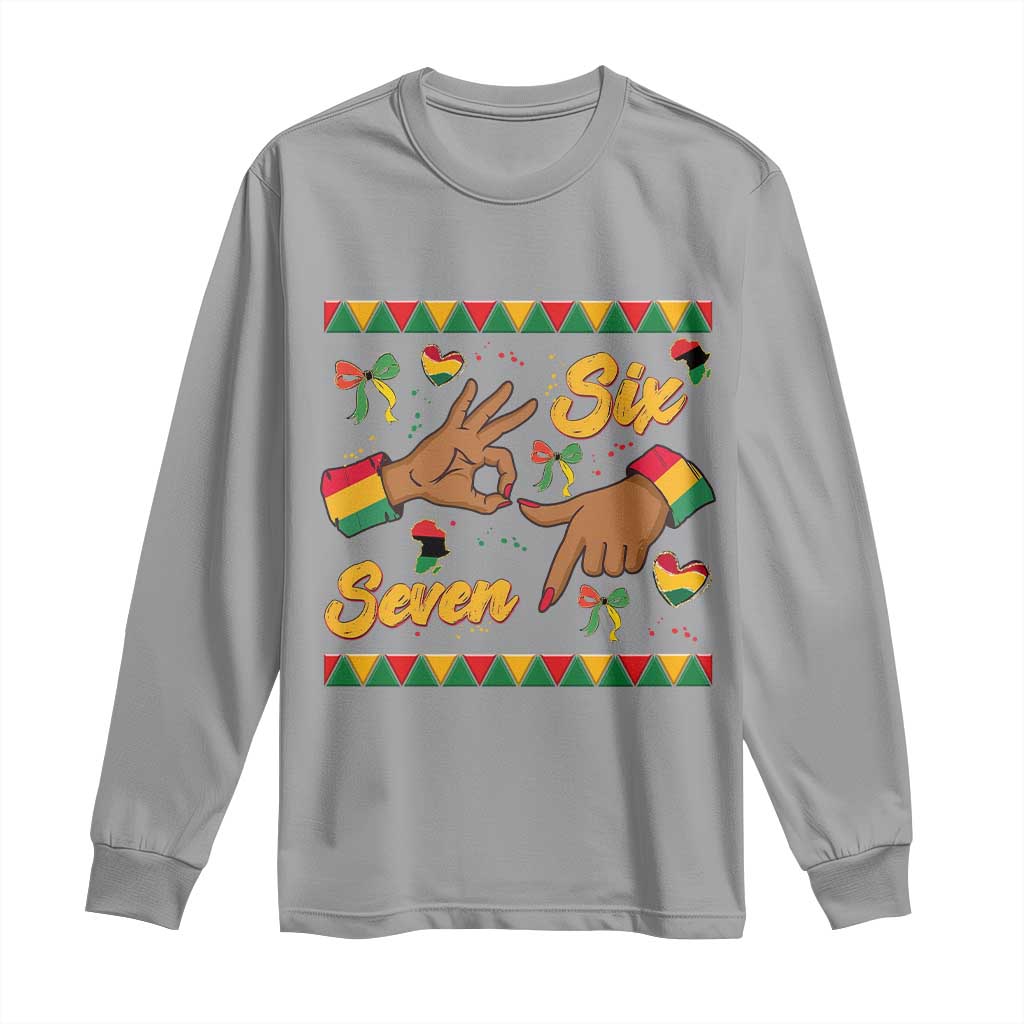 Funny 67 Meme Black History Month Long Sleeve Shirt Gen Z Alpha Gift TS12 Sport Gray Print Your Wear