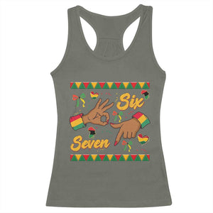 Funny 67 Meme Black History Month Racerback Tank Top Gen Z Alpha Gift TS12 Military Green Print Your Wear