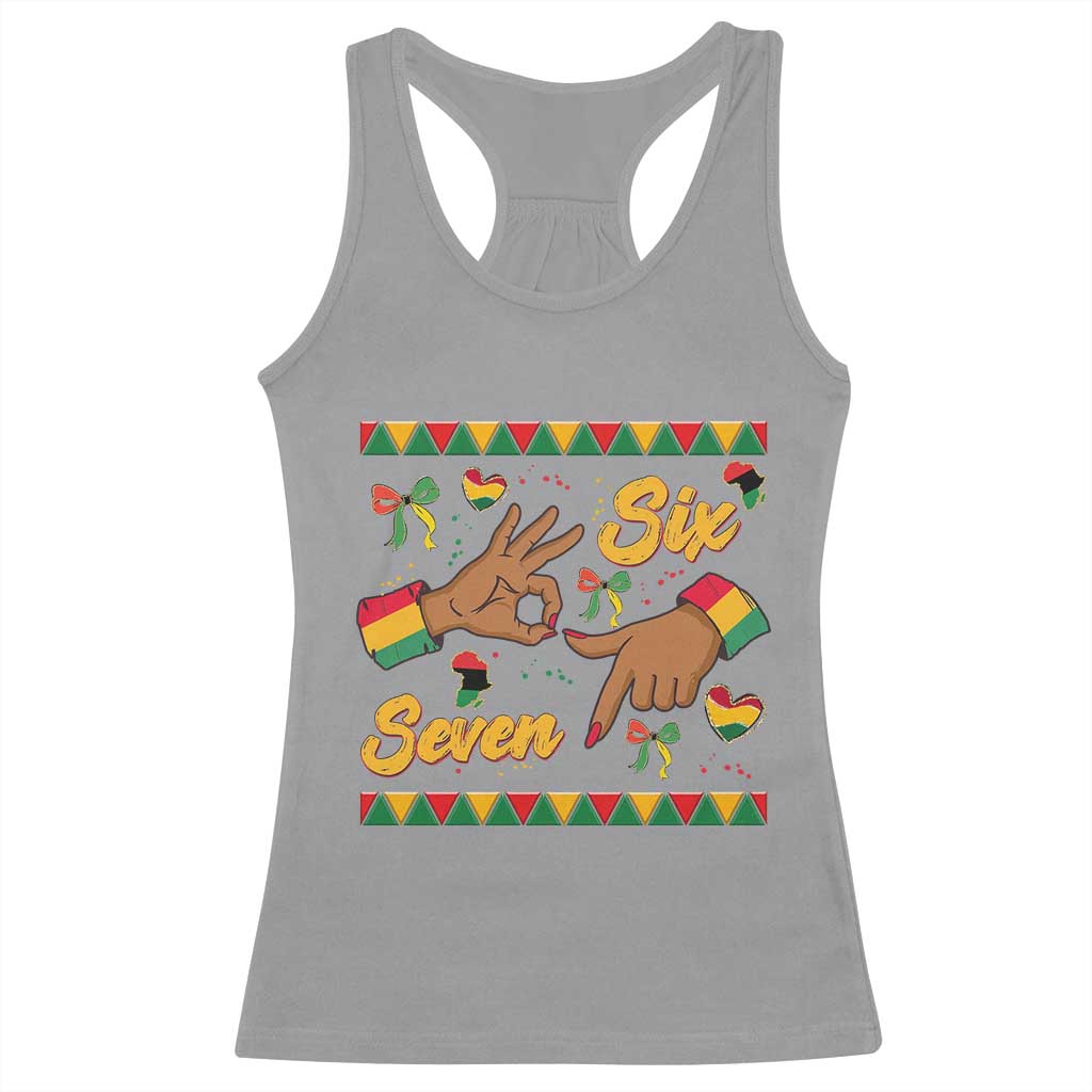 Funny 67 Meme Black History Month Racerback Tank Top Gen Z Alpha Gift TS12 Sport Gray Print Your Wear