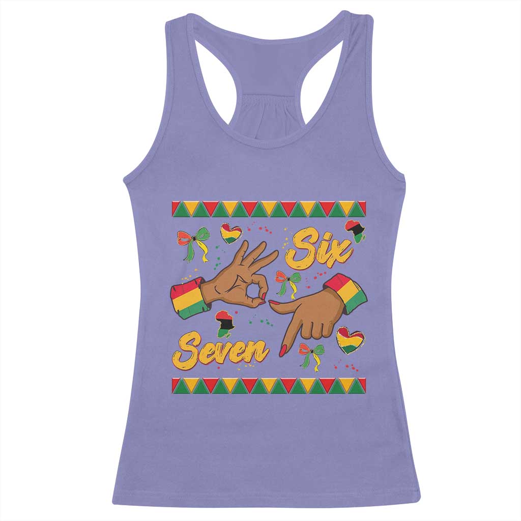 Funny 67 Meme Black History Month Racerback Tank Top Gen Z Alpha Gift TS12 Violet Print Your Wear