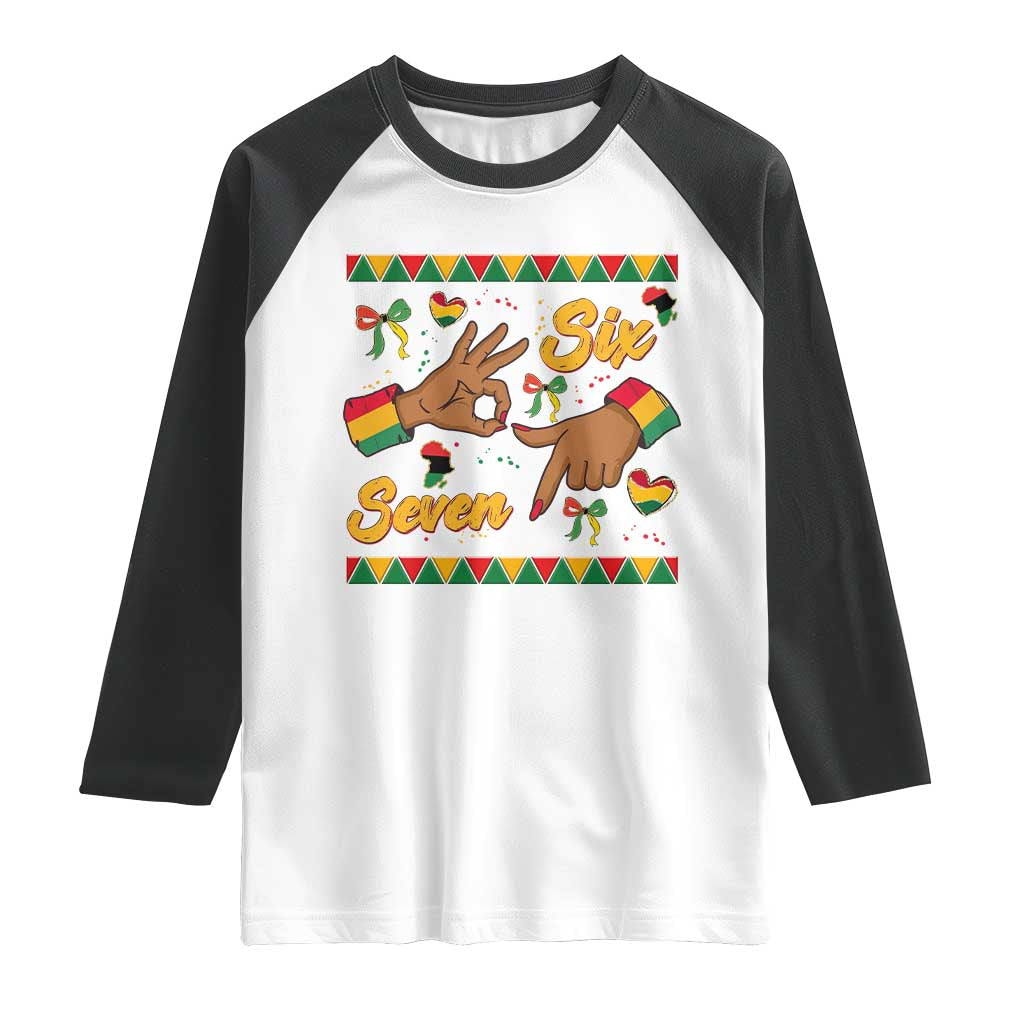 Funny 67 Meme Black History Month Raglan Shirt Gen Z Alpha Gift TS12 White Black Print Your Wear
