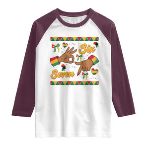 Funny 67 Meme Black History Month Raglan Shirt Gen Z Alpha Gift TS12 White Maroon Print Your Wear