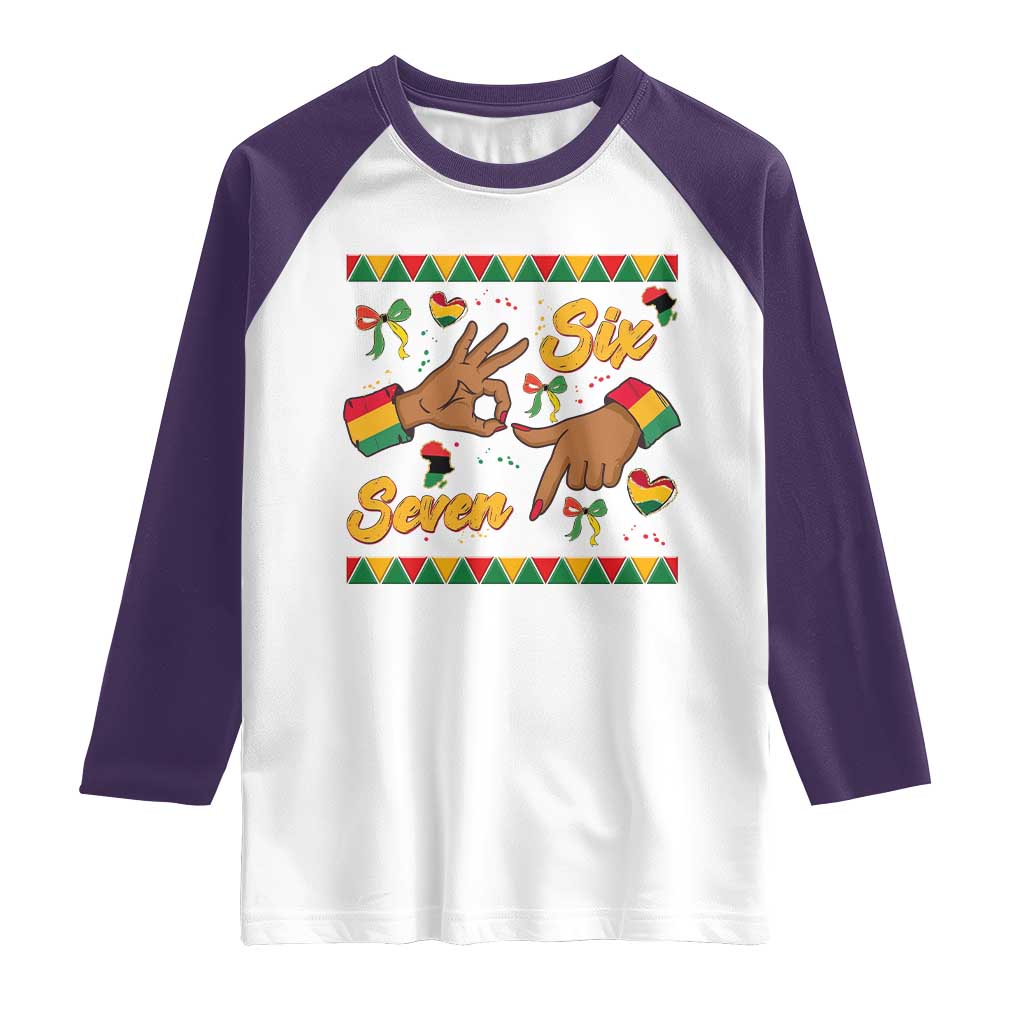 Funny 67 Meme Black History Month Raglan Shirt Gen Z Alpha Gift TS12 White Purple Print Your Wear