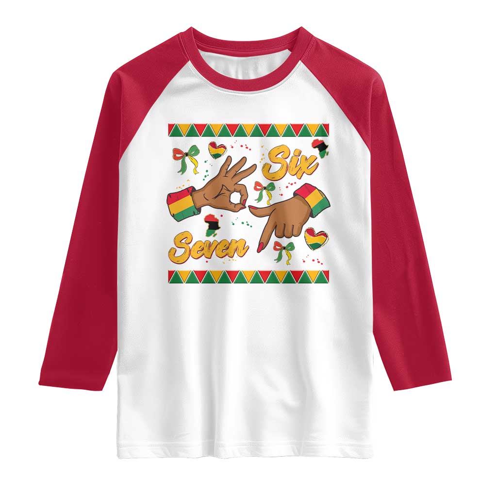 Funny 67 Meme Black History Month Raglan Shirt Gen Z Alpha Gift TS12 White Red Print Your Wear
