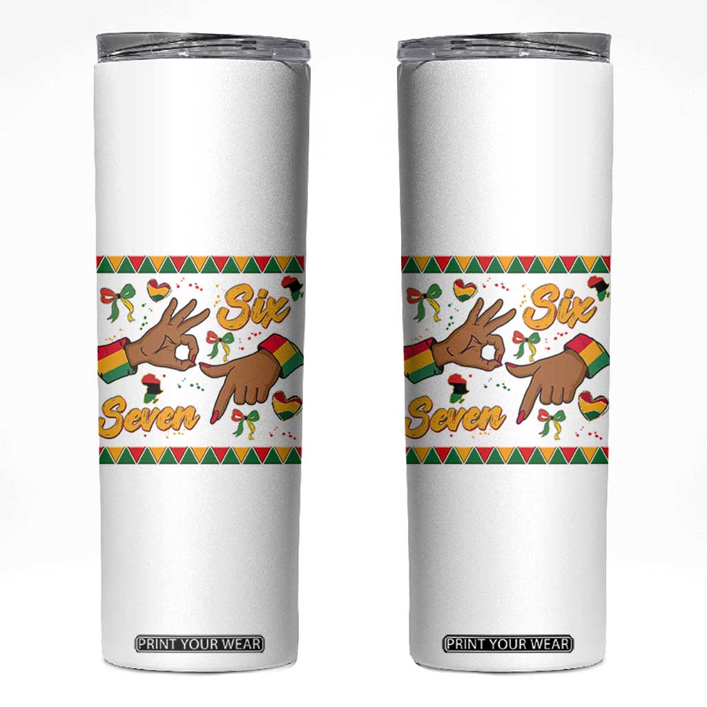 Funny 67 Meme Black History Month Skinny Tumbler Gen Z Alpha Gift TS12 White Print Your Wear